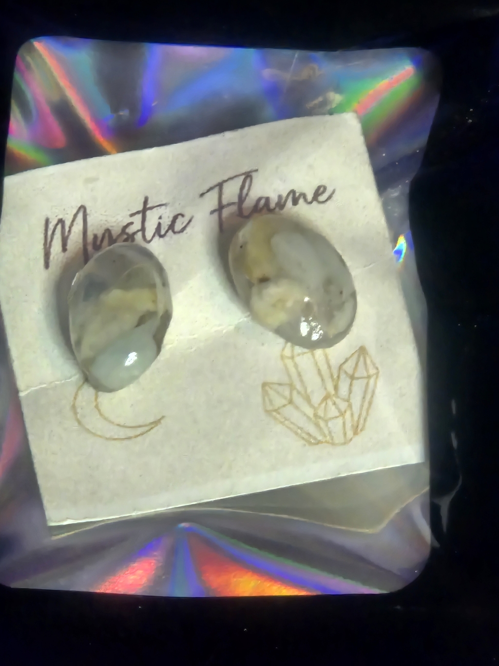 Amazonite Resin Earrings Post/Studs